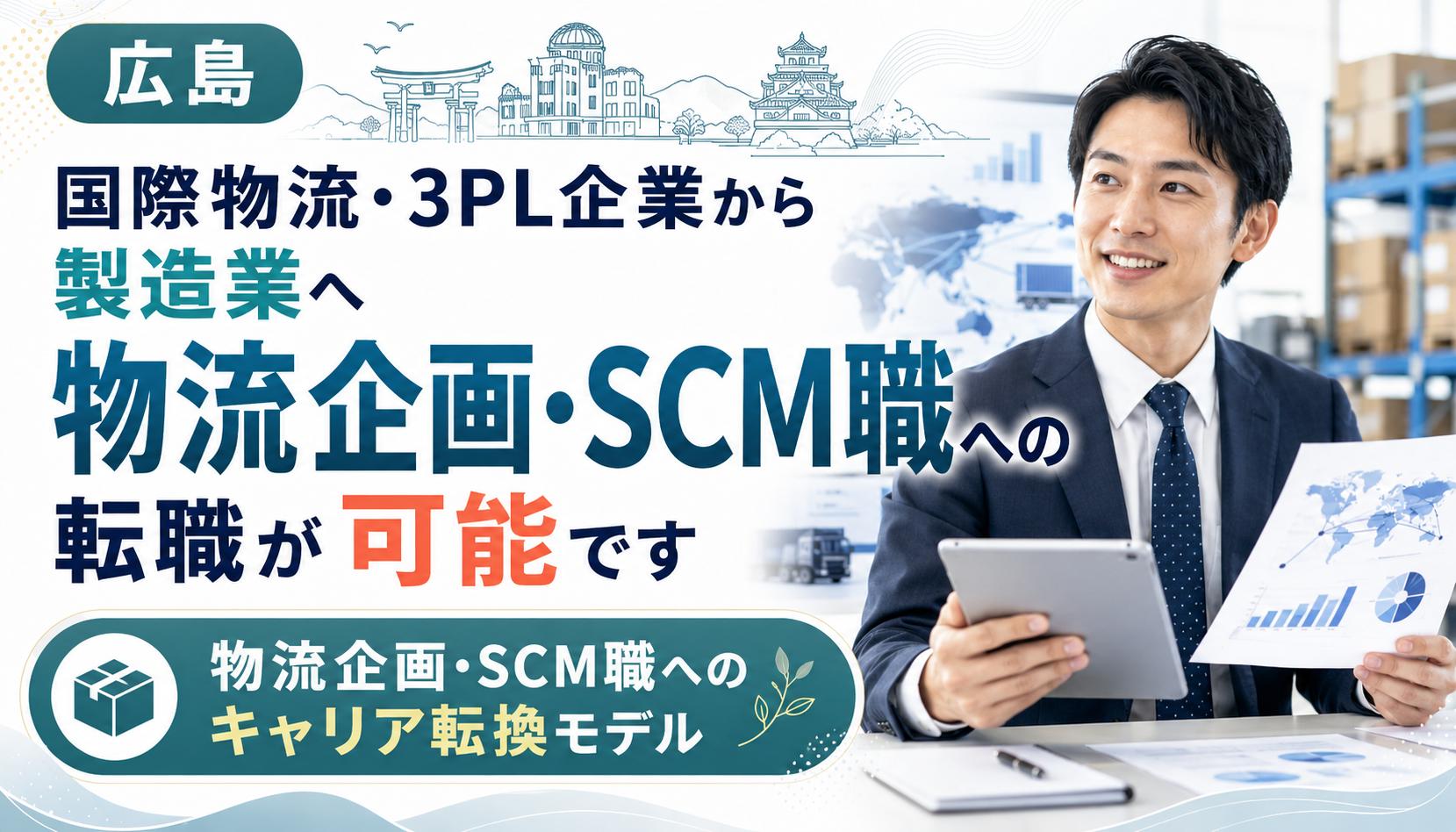 【広島】国際物流・3PL企業から製造業へ｜物流企画・SCM職への転職が可能です