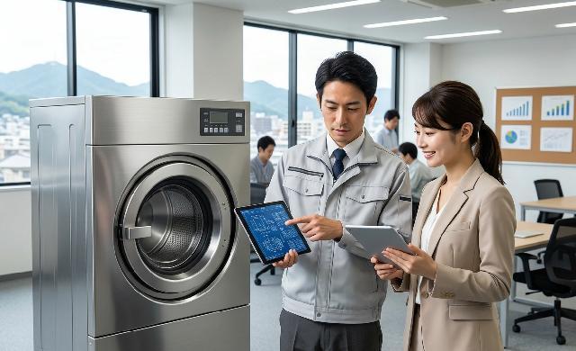 国内営業／業務用洗濯機械の専門メーカー／既存代理店への提案営業／海外市場拡大・尾道から世界へ展開グローバル企業